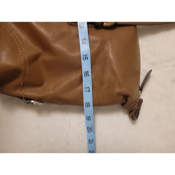 VTG Coach Brown Leather Tote Bag Purple Interior Zip Closure Y2K 2000s vampire - Picture 6 of 10